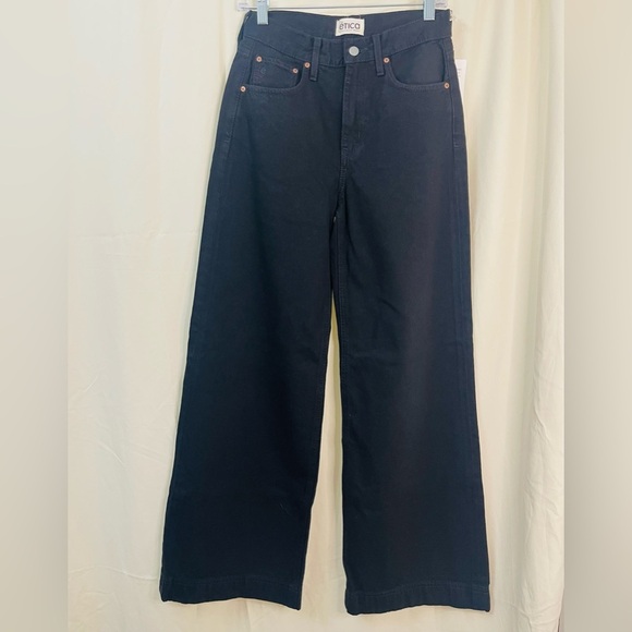 ètica Devon Women’s Wide Leg Jeans Onyx / black size 26 NWT - Picture 3 of 4
